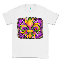 White mardi gras fleur de lis sunflower leopard Classic Tee - Artiststas