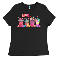 Black love coffee cups Ladies Tee - MaliasSmallBusiness
