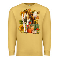 Antique Gold Fall Heifer Premium Sweatshirt - LillyAllenDesigns