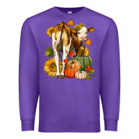 Purple Fall Heifer Premium Sweatshirt - LillyAllenDesigns