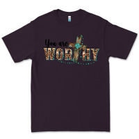Plum you are worthy cross Premium Tee - BarkalooDesign