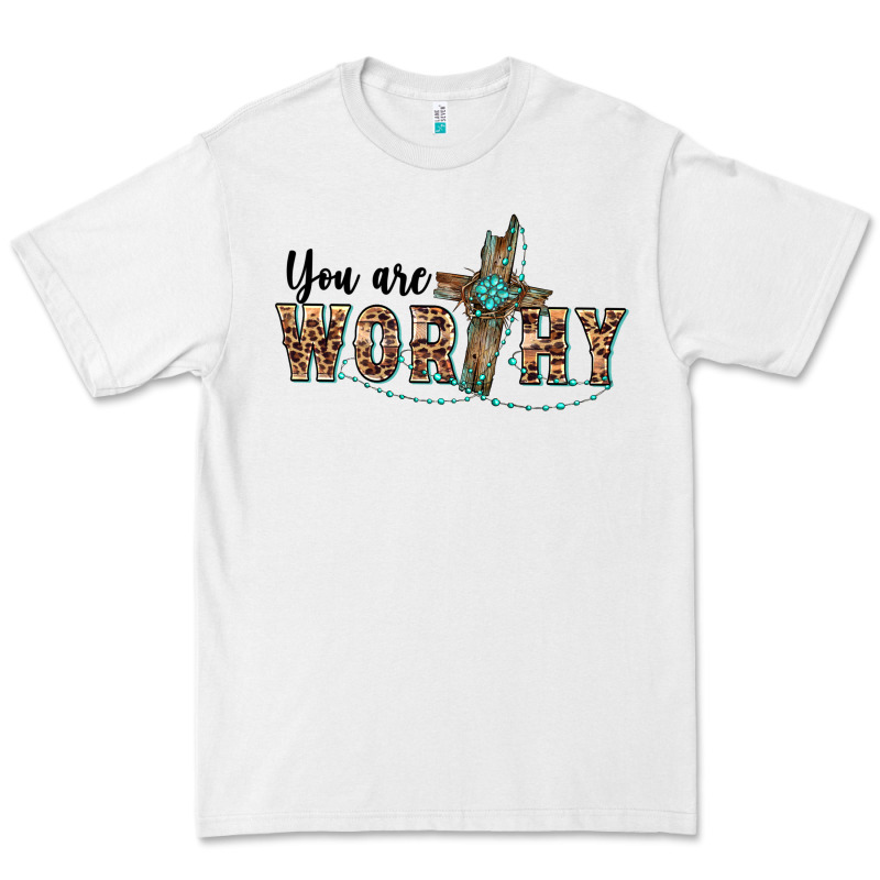You Are Worthy Cross Premium Tee by BarkalooDesign | Teevron