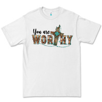 White you are worthy cross Premium Tee - BarkalooDesign