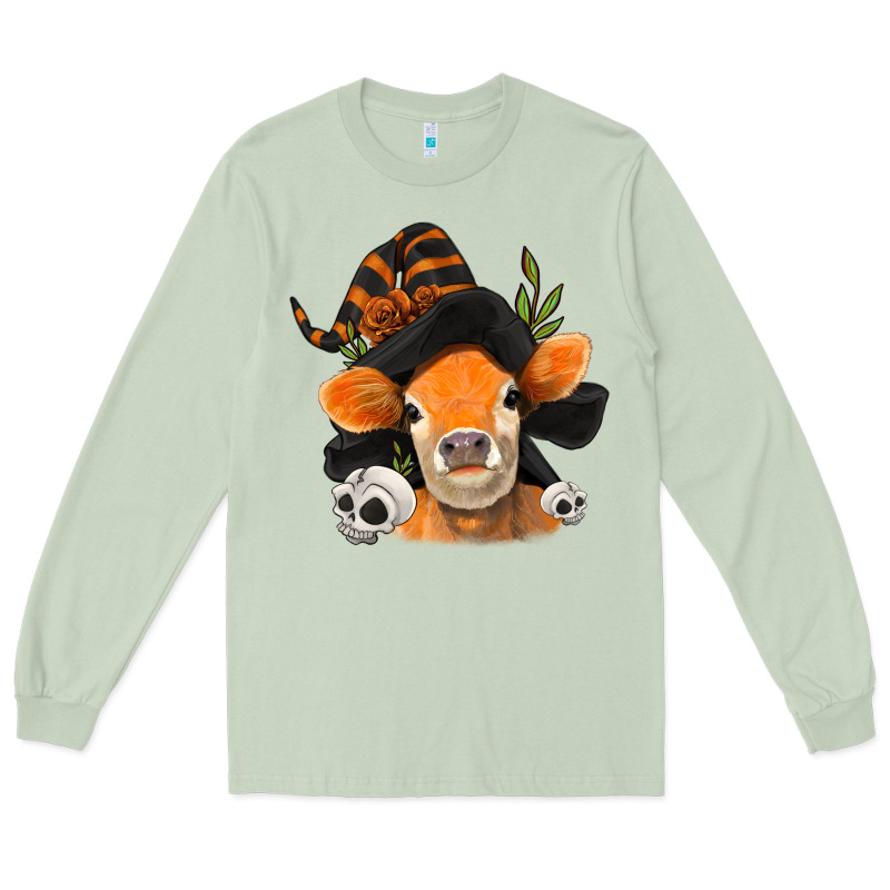 Halloween Witch Cow Long Sleeve Tee by Jasminsmagicworld | Teevron