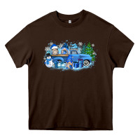 Chocolate Brown snow gnome truck Heavy Core Tee - Zillion Design Studio