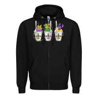 Black mardi gras snowballs Zipper Hoodie - MaliasSmallBusiness