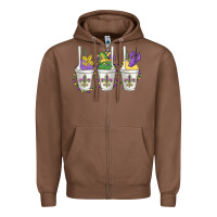 Chestnut mardi gras snowballs Zipper Hoodie - MaliasSmallBusiness