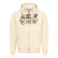 Sandshell mardi gras snowballs Zipper Hoodie - MaliasSmallBusiness