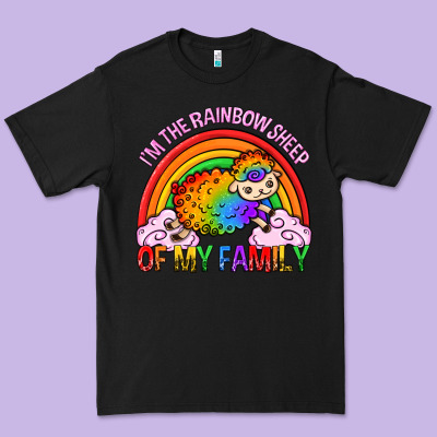 Premium Tee i m the rainbow sheep of my family pride lgbtq