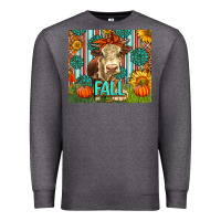 Charcoal Heather Western Fall Cow Premium Sweatshirt - LillyAllenDesigns