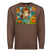 Chestnut Western Fall Cow Premium Sweatshirt - LillyAllenDesigns