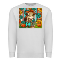 Dove Grey Western Fall Cow Premium Sweatshirt - LillyAllenDesigns