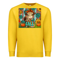 Lemon Western Fall Cow Premium Sweatshirt - LillyAllenDesigns