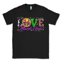 Black love mardi gras fleur de lis sunflower leopard and beads Classic Tee - Artiststas
