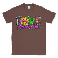 Chestnut love mardi gras fleur de lis sunflower leopard and beads Classic Tee - Artiststas