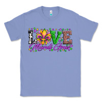 Colony Blue love mardi gras fleur de lis sunflower leopard and beads Classic Tee - Artiststas