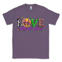 Lavender love mardi gras fleur de lis sunflower leopard and beads Classic Tee - Artiststas
