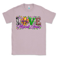 Lilac love mardi gras fleur de lis sunflower leopard and beads Classic Tee - Artiststas