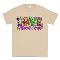 Mushroom love mardi gras fleur de lis sunflower leopard and beads Classic Tee - Artiststas