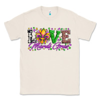 Natural love mardi gras fleur de lis sunflower leopard and beads Classic Tee - Artiststas