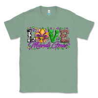 Sage love mardi gras fleur de lis sunflower leopard and beads Classic Tee - Artiststas