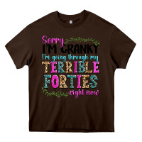 Chocolate Brown sorry im cranky im going through my terrible forti Heavy Core Tee - texasbilliewilder