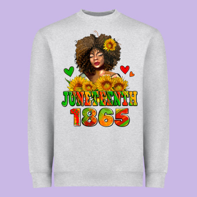 Afro Woman Juneteenth 1865 Heavyweight Sweatshirt Designed By Adodesignshop