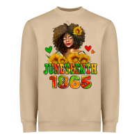 Mushroom afro woman juneteenth 1865 Heavyweight Sweatshirt - AdoDesignShop