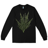 Black Botanical Sagebrush Illustrations Long Sleeve Tee - LillyAllenDesigns
