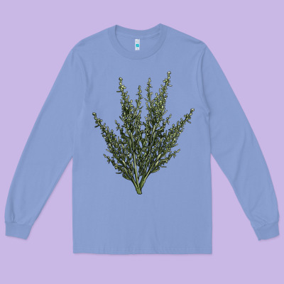 Botanical Sagebrush Illustrations Long Sleeve Tee Designed By Lillyallendesigns