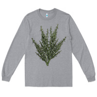 Heather Grey Botanical Sagebrush Illustrations Long Sleeve Tee - LillyAllenDesigns