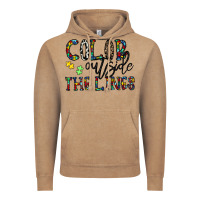 Vintage Coffee color outside the lines Vintage Hoodie - CowhideDigitalArt