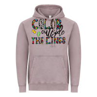 Vintage Zinc color outside the lines Vintage Hoodie - CowhideDigitalArt