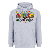 Heather Grey autism acceptance Heavyweight Hoodie - LillyAllenDesigns