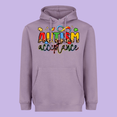 Autism Acceptance Heavyweight Hoodie Designed By Lillyallendesigns