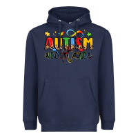Navy autism acceptance Heavyweight Hoodie - LillyAllenDesigns