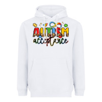 White autism acceptance Heavyweight Hoodie - LillyAllenDesigns