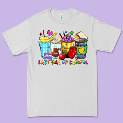 Last Day Of School Coffee Cups Premium Tee Designed By Zillion Design Studio
