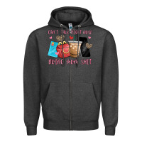 Charcoal Heather can't talk right now doing mom shit Zipper Hoodie - MaliasSmallBusiness