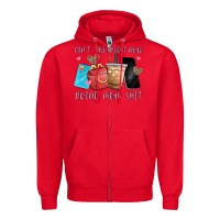 Red can't talk right now doing mom shit Zipper Hoodie - MaliasSmallBusiness