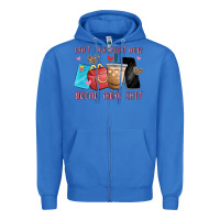 True Royal can't talk right now doing mom shit Zipper Hoodie - MaliasSmallBusiness