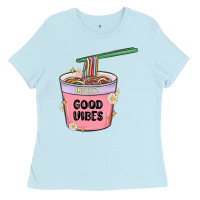 Baby Blue instant good vibes noodles Ladies Tee - MaliasSmallBusiness