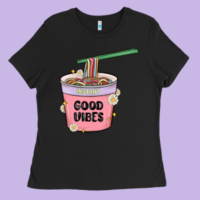 Ladies Tee instant good vibes noodles