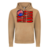 Leopard Baseball Flag5 Vintage Hoodie | Teevron