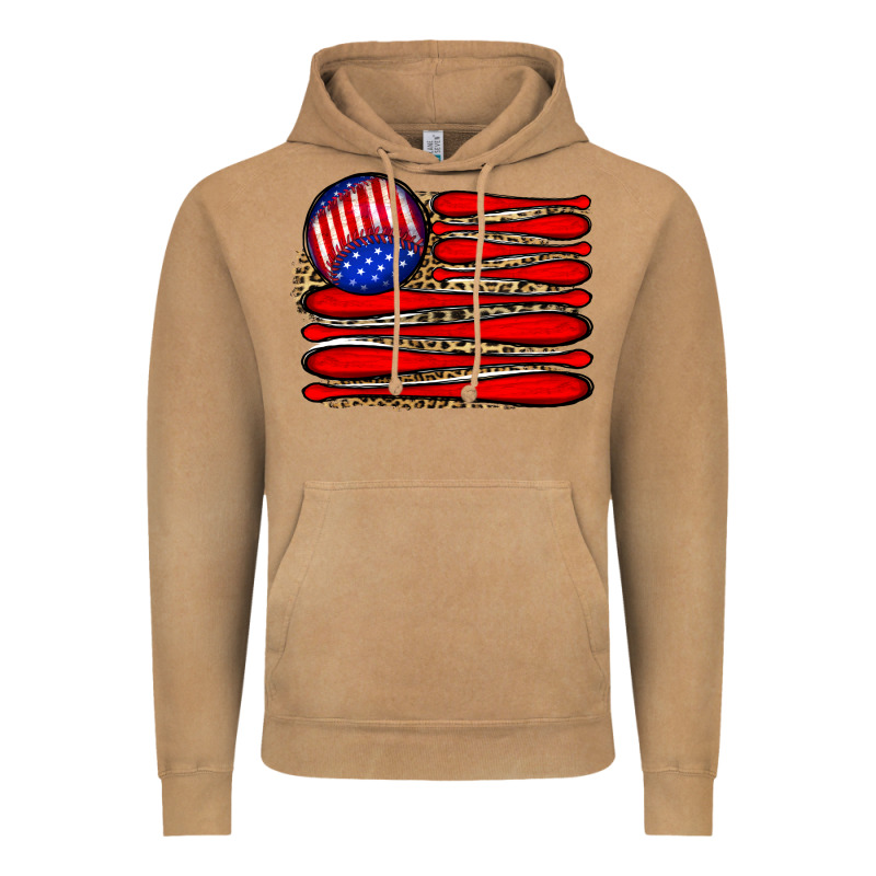 Leopard Baseball Flag5 Vintage Hoodie by JahusDesignShop | Teevron