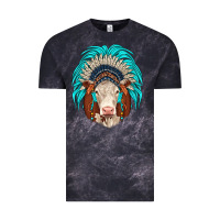 Cloud Black hereford indian headdress Vintage Tee - JahusDesignShop