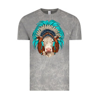Cloud Rock hereford indian headdress Vintage Tee - JahusDesignShop
