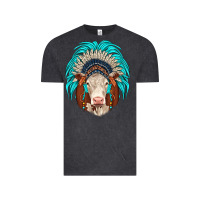 Vintage Black hereford indian headdress Vintage Tee - JahusDesignShop