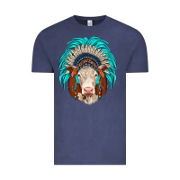 Vintage Denim hereford indian headdress Vintage Tee - JahusDesignShop