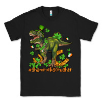 Black shamrockscrusher t rex and horseshoe Classic Tee - AdoDesignShop
